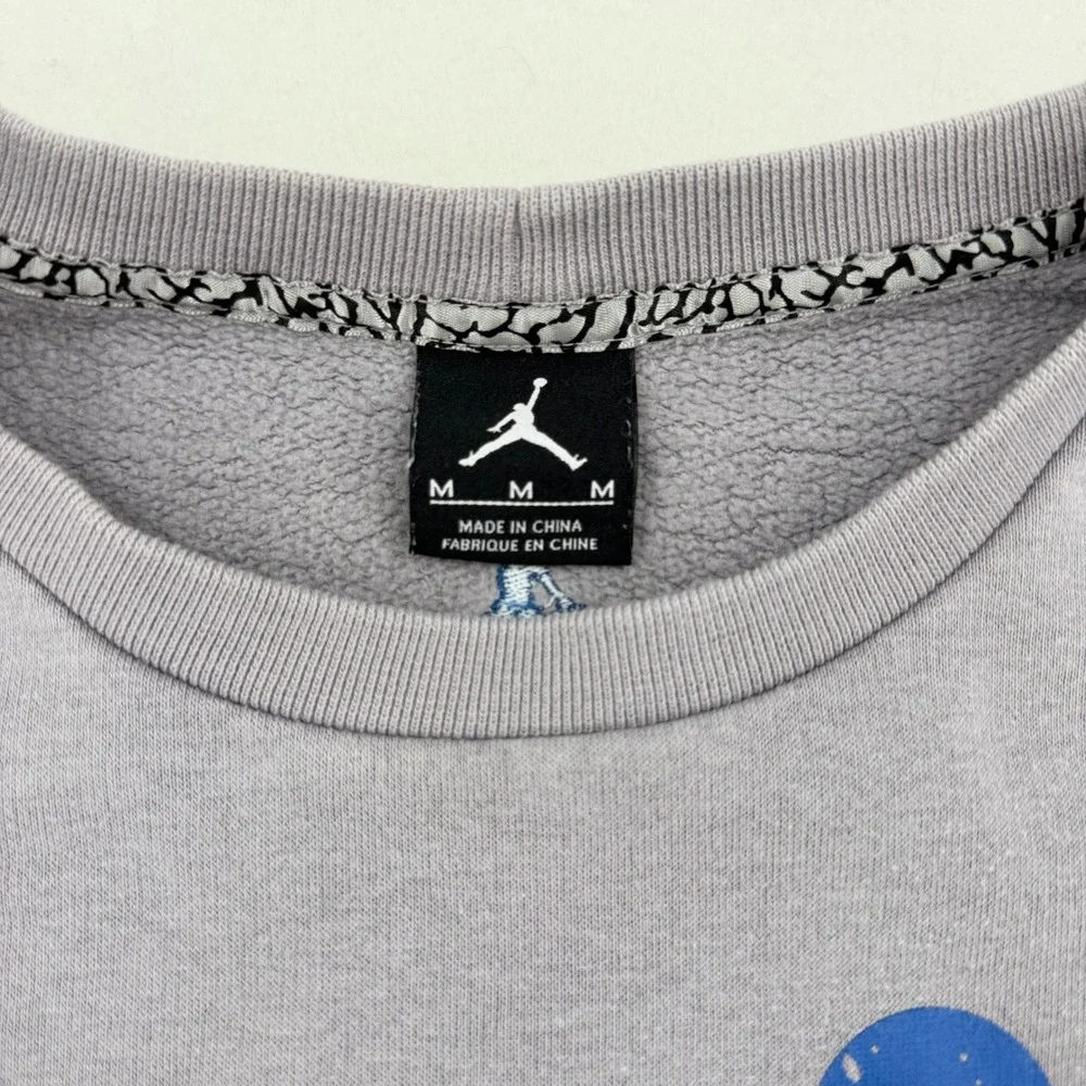 Jordan Flight Crewneck Sweatshirt 2013 Mens Med Gray Graphic Jumpman 604980-025